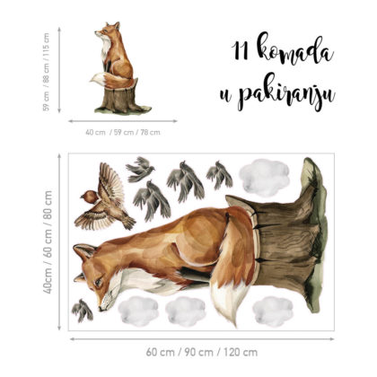 Naljepnice za zid dječje sobe | Fox's Secret Life | HIAWorkshop®