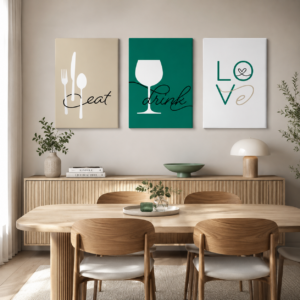 Posteri ili Slike na platnu | Eat, Drink, Love – Green