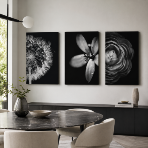 Posteri ili Slike na platnu | B&W Flowers Close Up