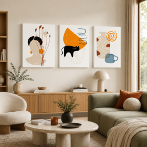 Posteri ili Slike na platnu | Faceless Color Game Orange