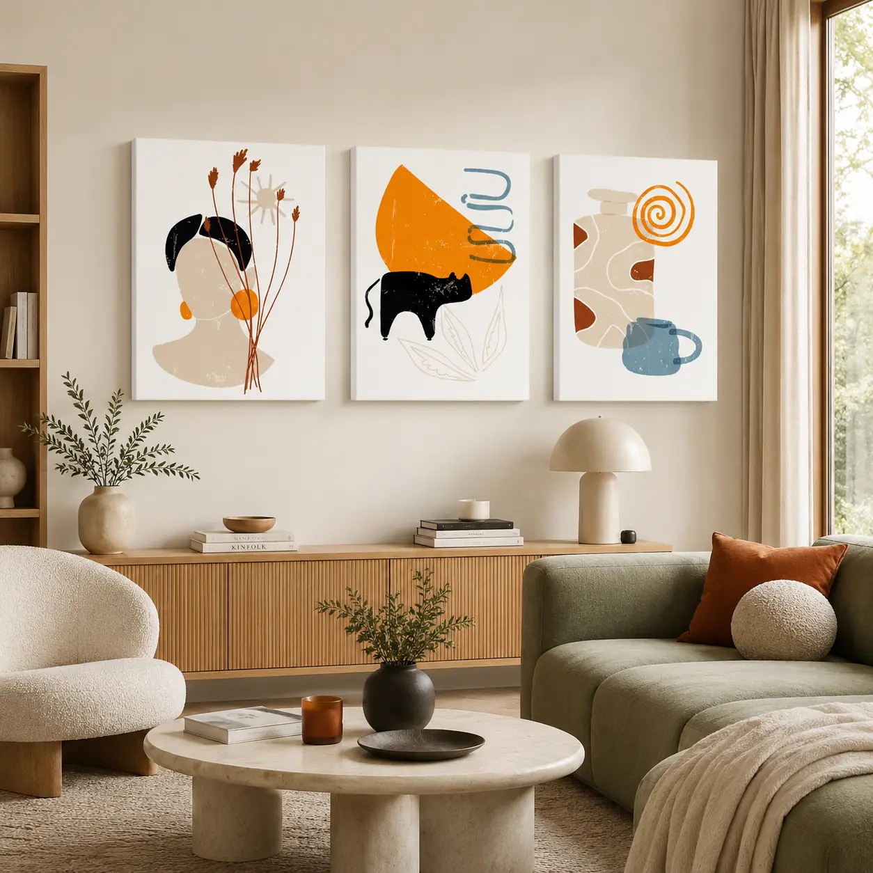 Slike za zid na platnu Faceless Color Game Orange HIA Workshop