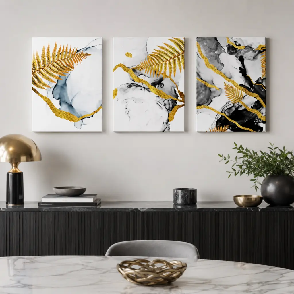 Slike za zid na platnu Mramor Palme Marble Palms HIA Workshop