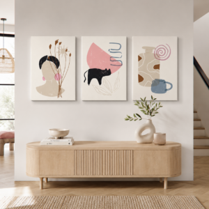 Posteri ili Slike na platnu | Faceless Color Game Pink