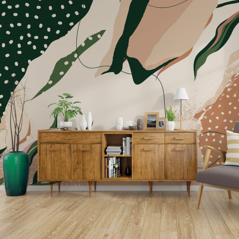 Tapete za zid | Dizajnerski Mural | Beige Jungle - Slika 5