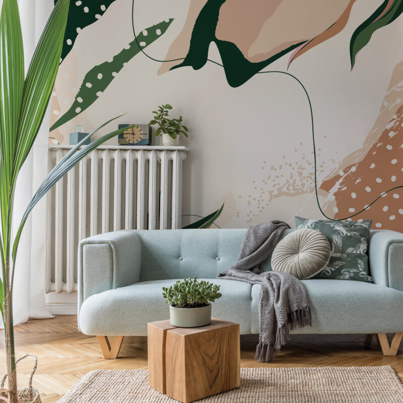 Tapete za zid | Dizajnerski Mural | Beige Jungle - Slika 4