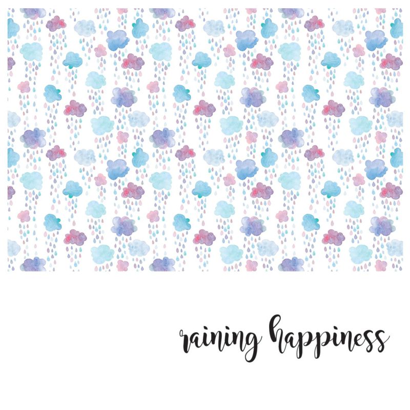 Zidna Tapeta Za Dječju Sobu - Pattern - Raining Happiness Zidna Tapeta Za Dječju Sobu - Pattern