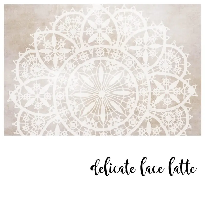 Tapete za zid | Dizajnerski Mural | Delicate Lace Latte - Image 2