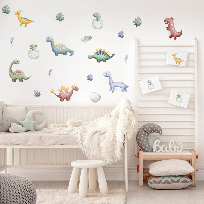 Tekstilne naljepnice za zid | Dreamy Dino Babies