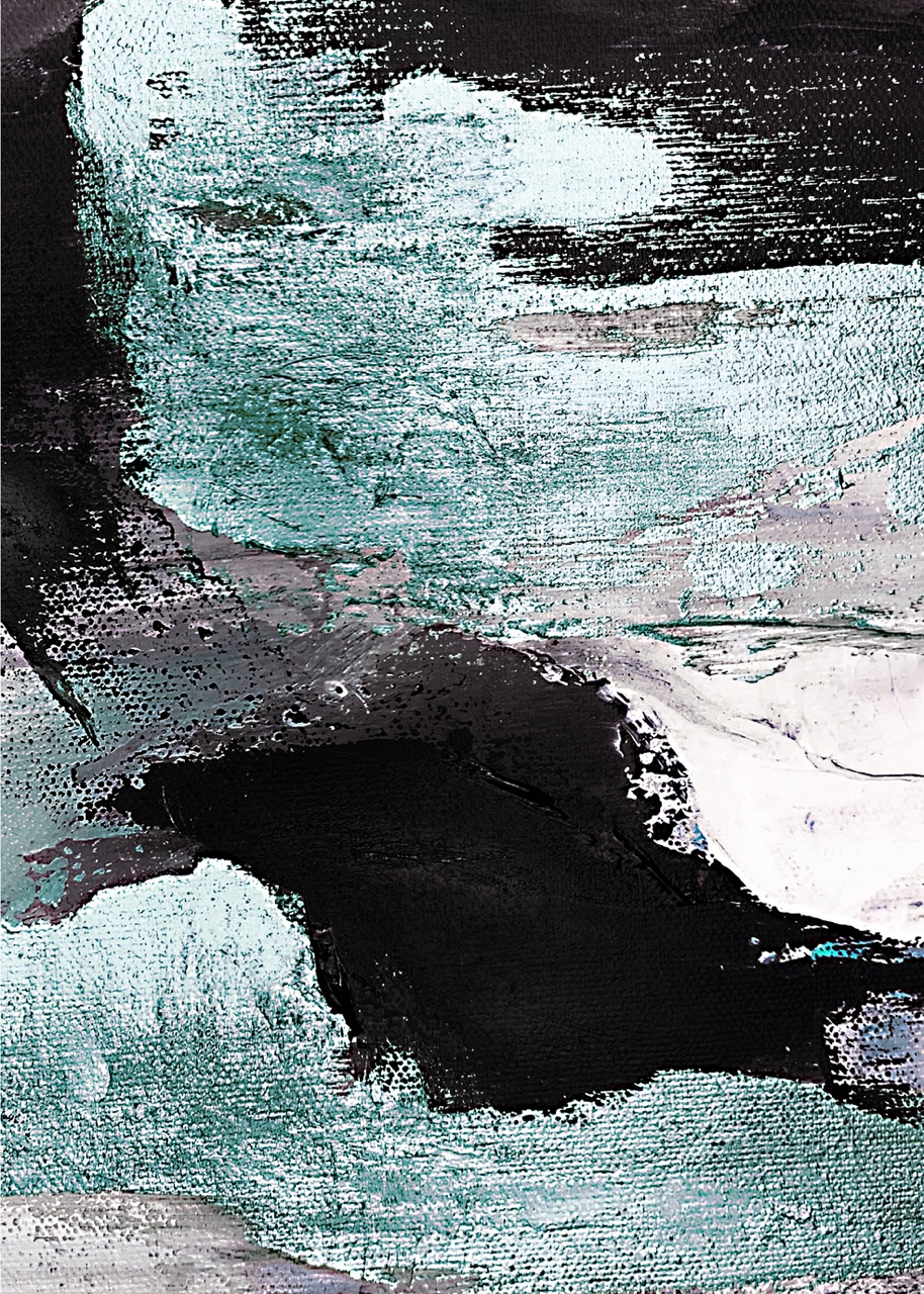 Posteri ili Slike na platnu | Teal Abstract Storm - Slika 3