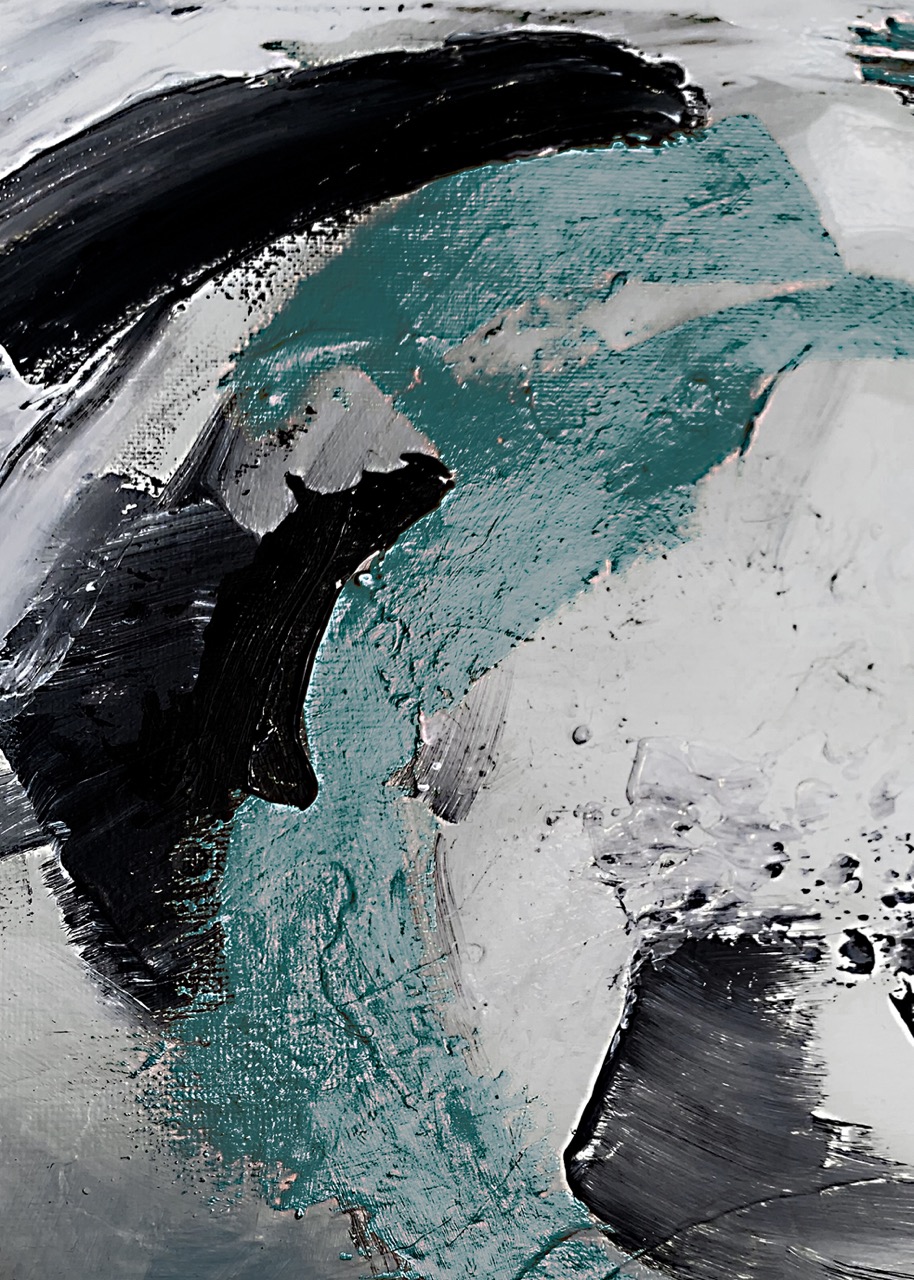 Posteri ili Slike na platnu | Teal Abstract Storm - Slika 4